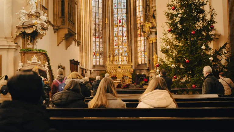 candle-lit cathedral interior | Whispering Gallery