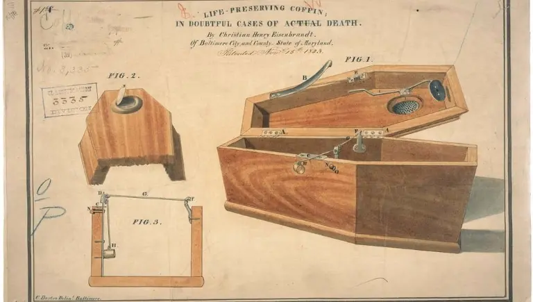 safety coffin 1800s | Buried in a Coffin