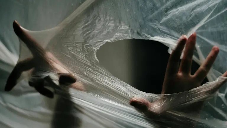 trapped person anxiety art | Buried in a Coffin