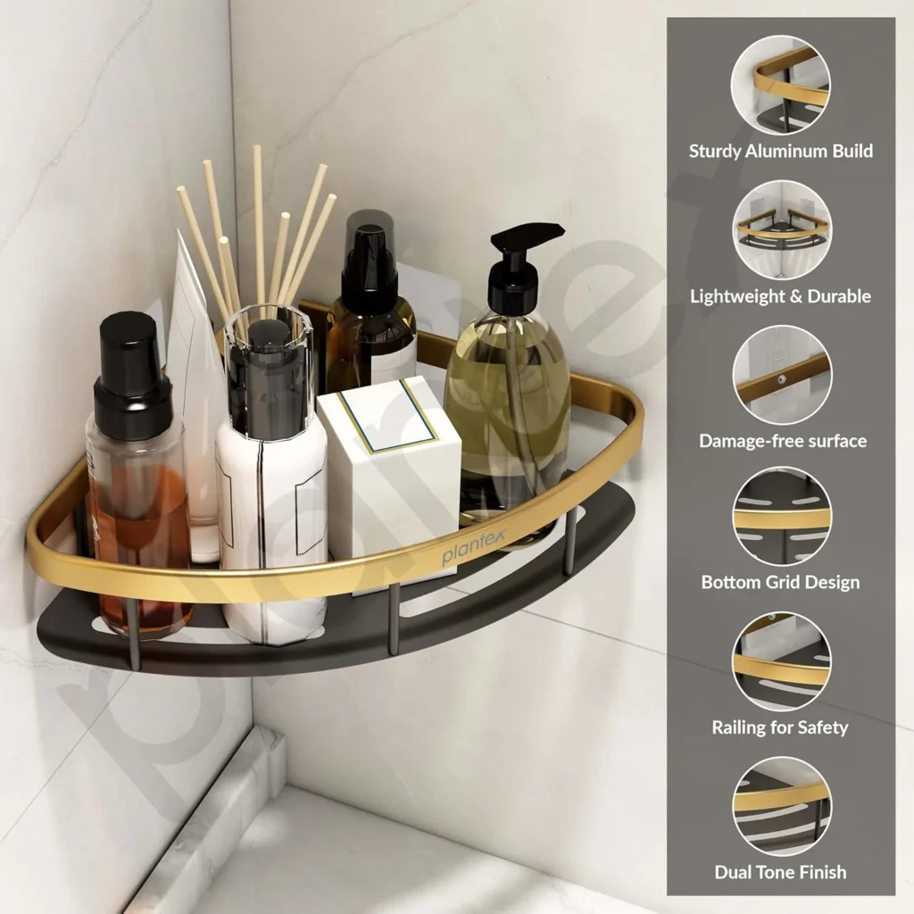 Features Wall Mount Rack | प्लँटेक्स बाथरूम ऑर्गनायझर